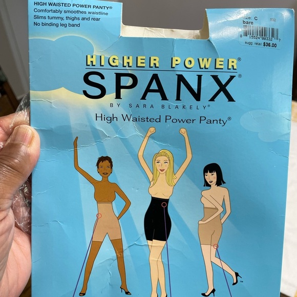 Women’s High Power Spanx Size C Bare Shape Wear High Waisted Power Panty - Picture 7 of 7